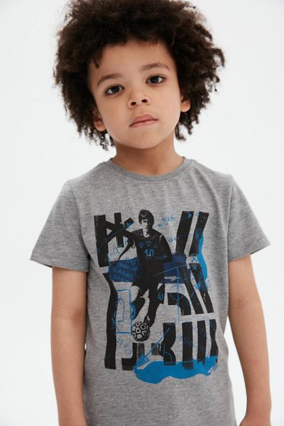 Bikkembergs Bg Store Boy's Gray T-shirt 23ss0bk1474