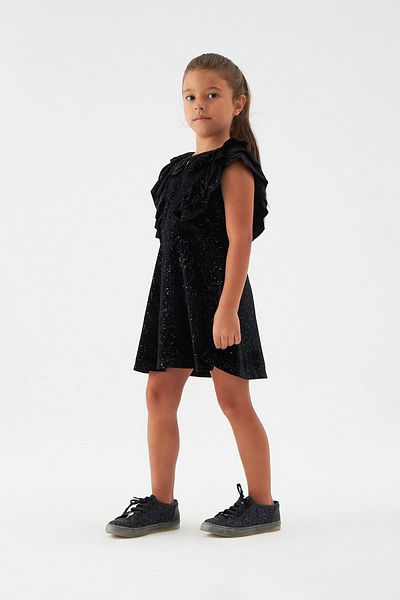 Tyess Bg Store Girl's Black Dress 22fw0tj4906