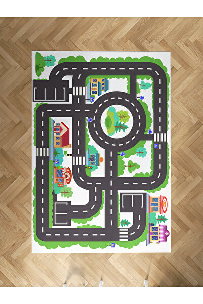 Genel Markalar BEBEK VE ÇOCUK ODASI Otopark ve Yol Desenli Halı