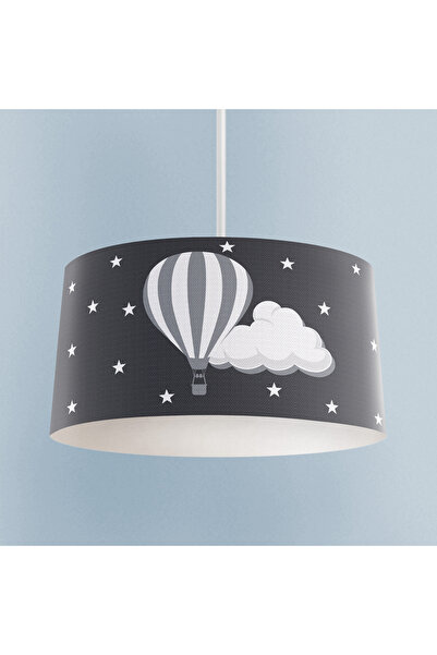 MASAL ODAM BEBEK VE ÇOCUK ODASI Bulutlu Yıldız ve Uçan Balon Desenli Avize