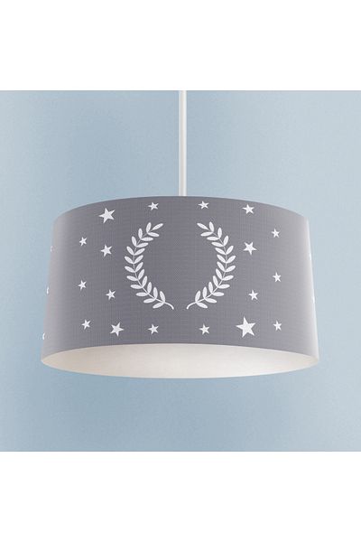 MASAL ODAM Baby and Children's Room Wreath Star Patterned Framed Gray Chandelier