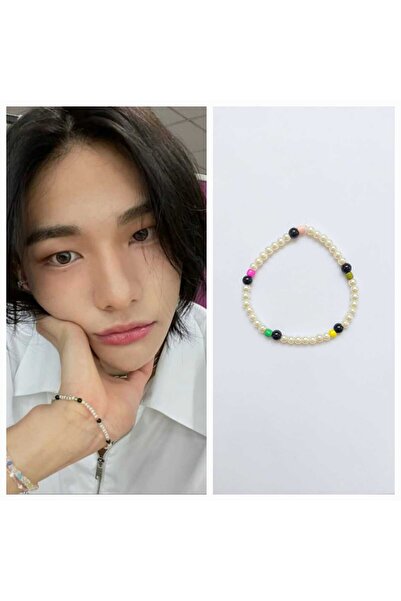 REN AKSESUAR Kpop Stray Kıds Hyunjin Incili Bileklik