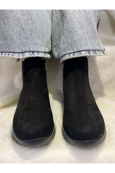 ÇİĞDEM KUNDURA Genuine Nubuck Leather Short Women's Boots (enzo B1)