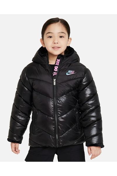 Nike Colorblock Chevron Puffer Girl's Puffer Jacket 36k937-023