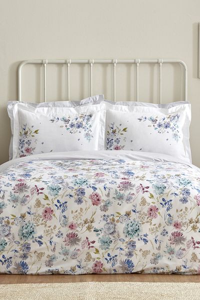 Karaca Home Set cuvertură de pilota dublă din bumbac floral liliac