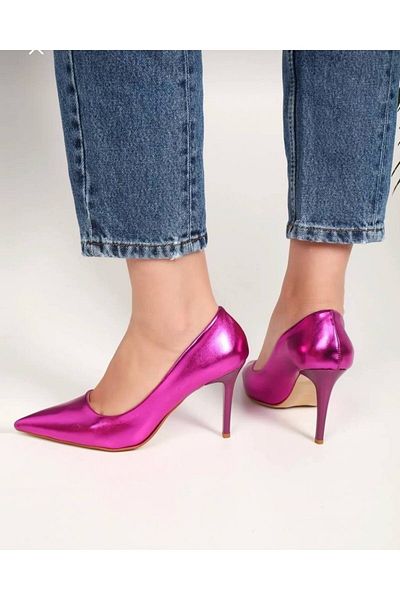 Lady Pantofi cu toc clasic fuchsia de damă Stiletto
