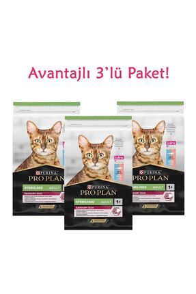 Pro Plan Sterilised K s rla t r lm Kediler Icin Somonlu Kedi Mamas 3 Kg 3 Adet Fiyat Yorumlar Trendyol
