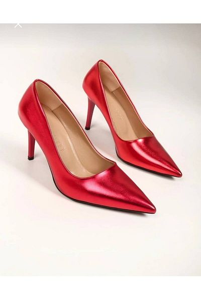 Leyna Pantofi cu toc clasic stiletto roșii de damă
