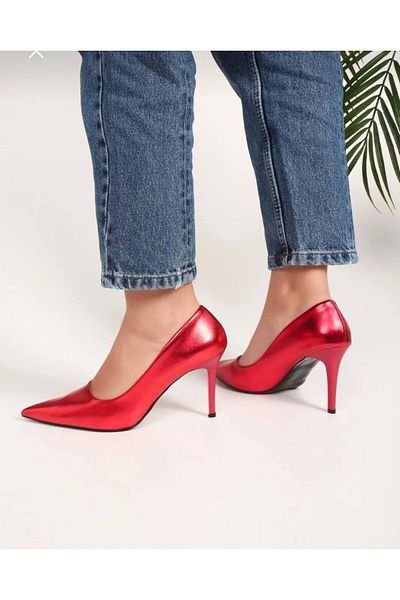 Leyna Pantofi cu toc clasic stiletto roșii de damă
