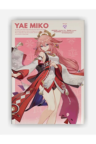 fırsatlar diyarı Genshin Impact Yae Miko Gaming Anime Duvar Posteri - Kalın K...