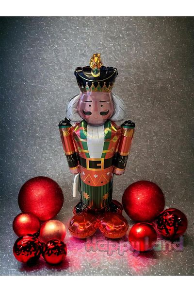 Happyland New Year's Nutcracker Foil Balloon Large New Year's Balloon New Year Balloon 120 Cm 3d