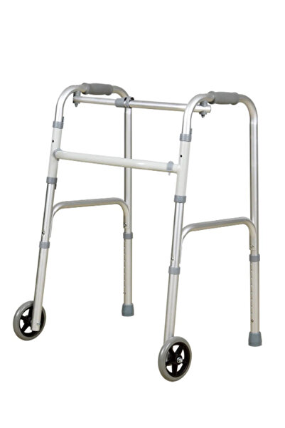 Life Net Medikal Walker Yürüteç Hareketli Katlanabilir Hasta Yürüteci 2 Teker...