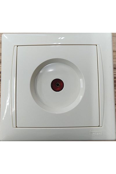 tplast Cream TV Socket with End