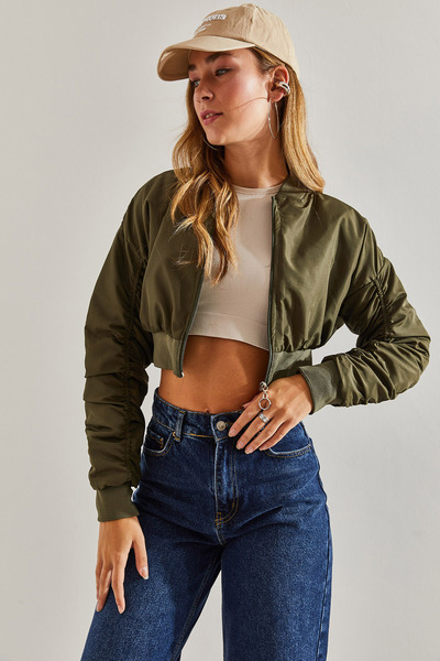 Bianco Lucci Dámský Bomber kabát se stahovací šňůrkou