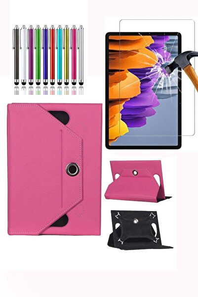 Huawei Huawei Mediapad T5 10.1 - حافظة دوارة عالمية 360 درجة مع واقي شاشة وقلم