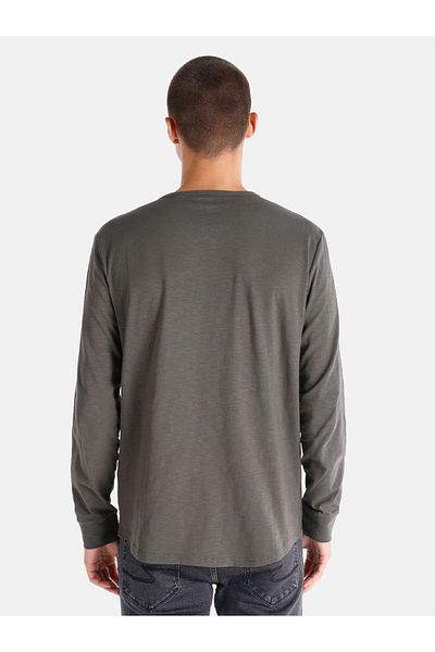 Colin's Green Men's Long Sleeve Crew Neck Regular Fit T-Shirt