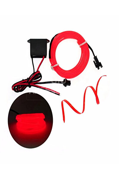 Tiger Marketing Araç Içi Torpido Şerit Ledi Renkli Ip Neon Led 5 Metre Turunc...