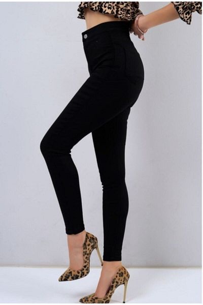 ButikDina Space Non-Fade Black Super Skinny Fitting Jeans