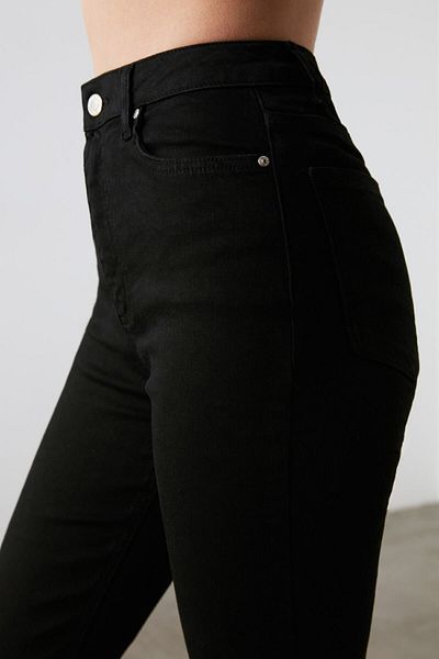 ButikDina Rose Black High Waist Slim-fitting Jeans