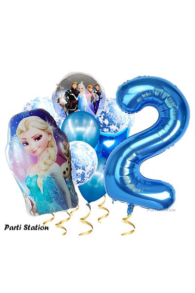 Parti Station Frozen Elsa 2 Year Old Balloon Set Frozen Frozen Elsa Concept Birthday Party Helium Balloon Bouquet
