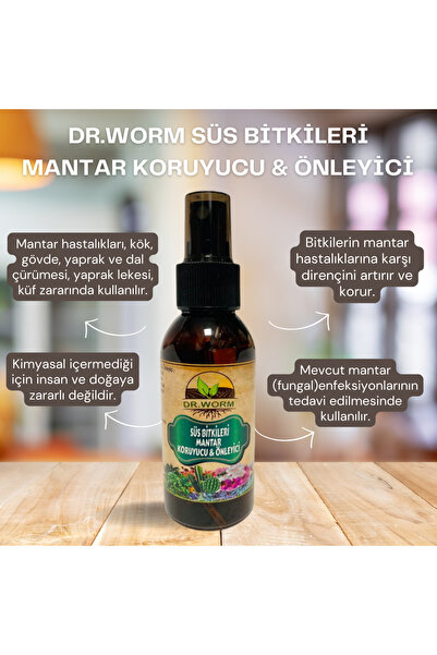 Dr.Worm Süs Bitkileri Mantar Koruyucu & Önleyici (orkide, Çiçekli &çiçeksiz, Kaktüs&sukulent) 100 Ml