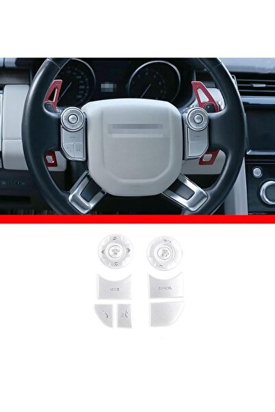 Rocas RANGE ROVER VOGUE DİREKSİYON TUŞ KAPLAMA SETİ GRİ - ISITMASIZ  Uyumlu