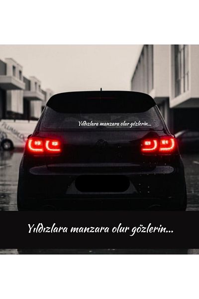 EYBA STİCKER Το τοπίο είναι στα αστέρια των ματιών σας. Αυτοκόλλητο με γράμματα πίσω από το όχημα τρακτέρ φορτηγό