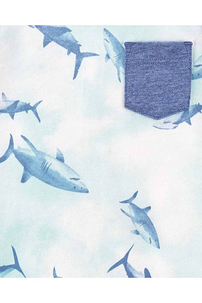 Oshkosh B’Gosh Little Boy Shark Patterned Tank Top