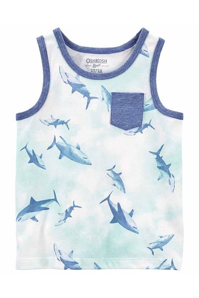 Oshkosh B’Gosh Little Boy Shark Patterned Tank Top