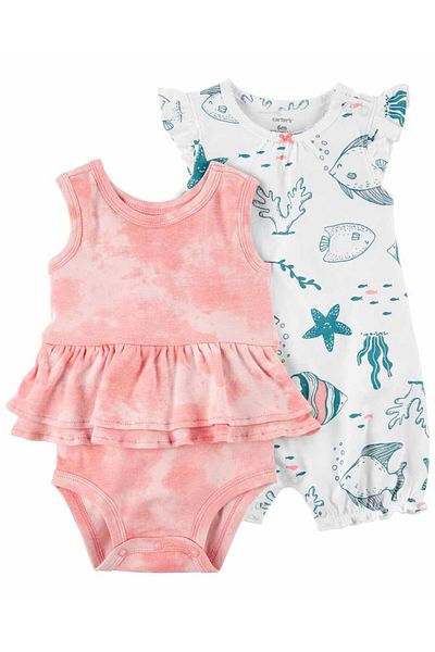 Carter's Baby Girl Short Jumpsuit Set of 2 Pack of 2