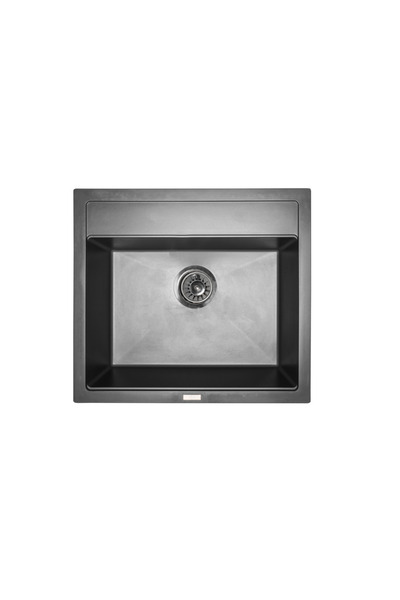 Vosh Granit Evye Antrasit Tek Gözlü Mutfak Evyesi 55 X 50 Cm
