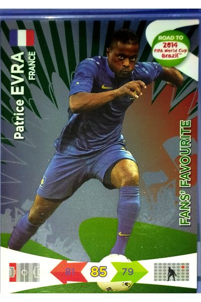 Panini PATRİCE EVRA FANS FAVORITE ROAD TO BRASIL