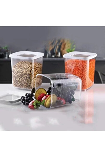 Epilons Lossa Square Vacuum Storage Container Set of 3 1 Lt