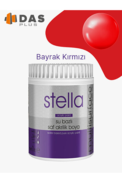 Stella Su Bazlı Saf Akrilik Boya Kırmızı 1 Lt-