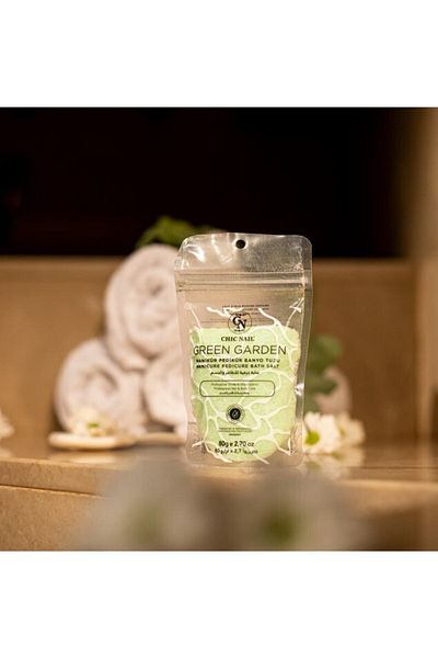 Chic Nail Manicure & Pedicure and Bath Salt Green Garden 80 grams / Epsom Salt / English Salt