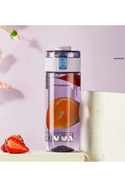 Vagonlife TKK 450ml Carrying Handle, Lockable Lid, Measuring Scale, Comfortable Drinking Tritan Sports Water Bottle