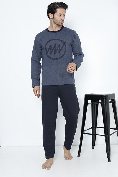 Ayans Pijama Σετ ανδρικές πιτζάμες με δύο κλωστές (χοντρές).