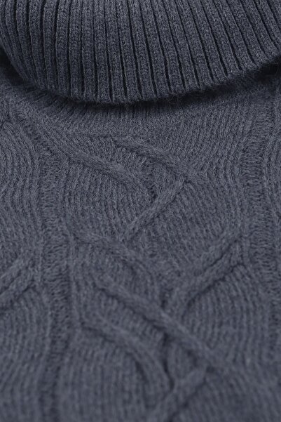 Jakamen Indigo Slim Fit Full Turtleneck Men's Knitwear