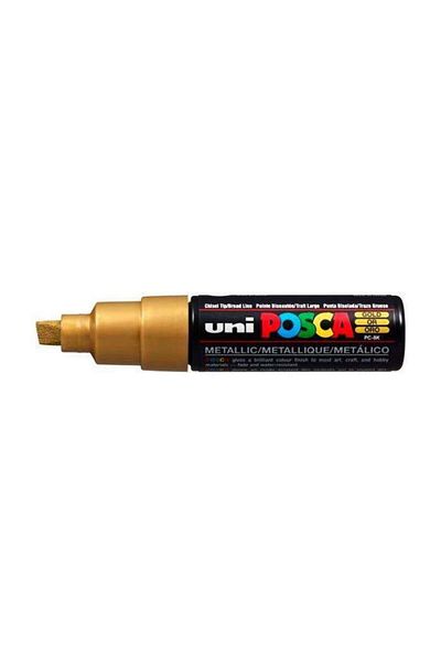 Uni 8 mm Gold Colored Posca Water Based Poster Marker - Pc-8K