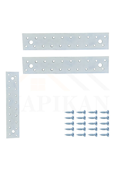 Yapıkan 2 Ad. Düz Gönye Bağlantı Demiri 40x200mm - Mobilya Dolap Sabitleme Kö...