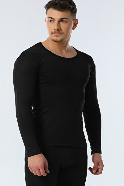 Tutku Ανδρικό μαύρο μακρυμάνικο θερμικό εσώρουχο
