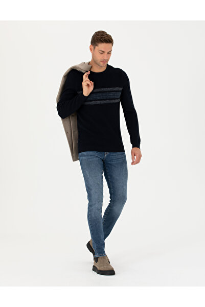 Pierre Cardin PİERRE CARDİN ERKEK O YAKA SİLİMFİT SPOR TRİKO G021SZ0TK.000.1657735 RUBY