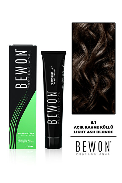 BEWON Saç Boyası - Açık Kahve Küllü 5.1
