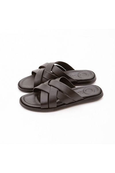 Tamer Tanca Men's Genuine Leather Daily Slippers 876 402 Erk Trlk Y22