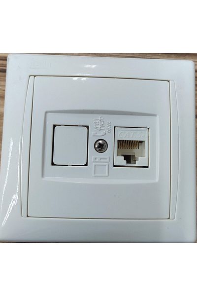 tplast Camilya White Telephone Socket - T.Plast