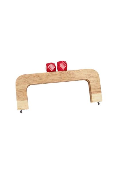 Ritzz Red Colored Wooden Burs - 20cm Natural Beads