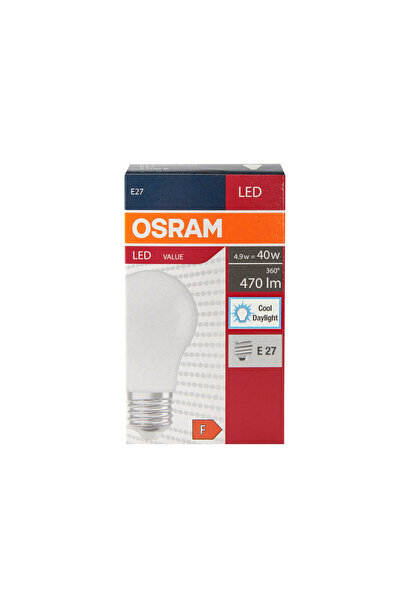 Osram Led Value Cla40 40W 470Lm E27 Ampul - 6500K Beyaz Işık