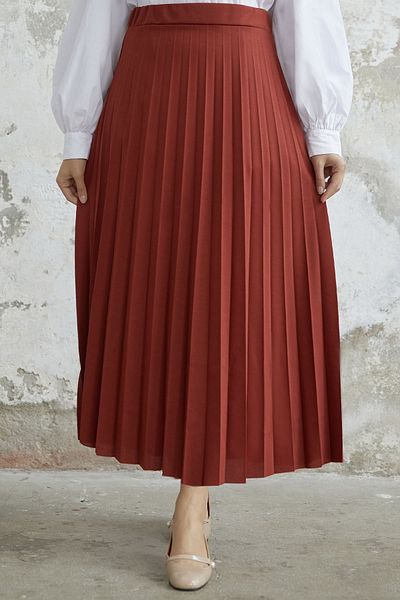 InStyle Luisa derék rugalmas redőzött szoknya - csempe