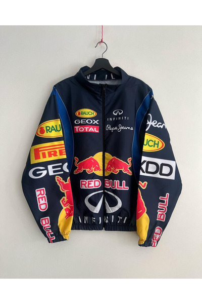 Richarlison Unisex Lacivert Dijital Baskılı Fermuarlı Yağmurluk & Rüzgarlık