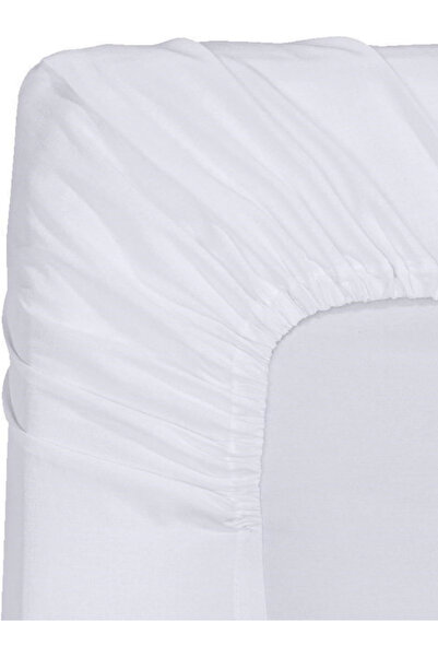 VESSİNOHOME Cotton Elastic Sheet Set Single Double King Size 57 Wire Fabric Size White-coloured